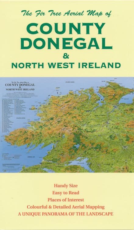 Aerial Map of Co. Donegal & Northwest Ireland - Folded