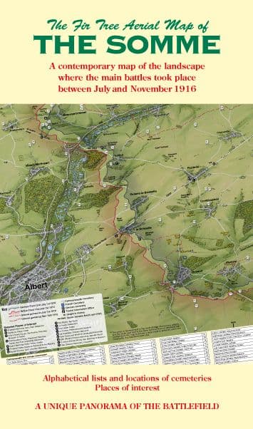 Aerial Map of Fir Tree The Somme Battlefield 1916 - Folded