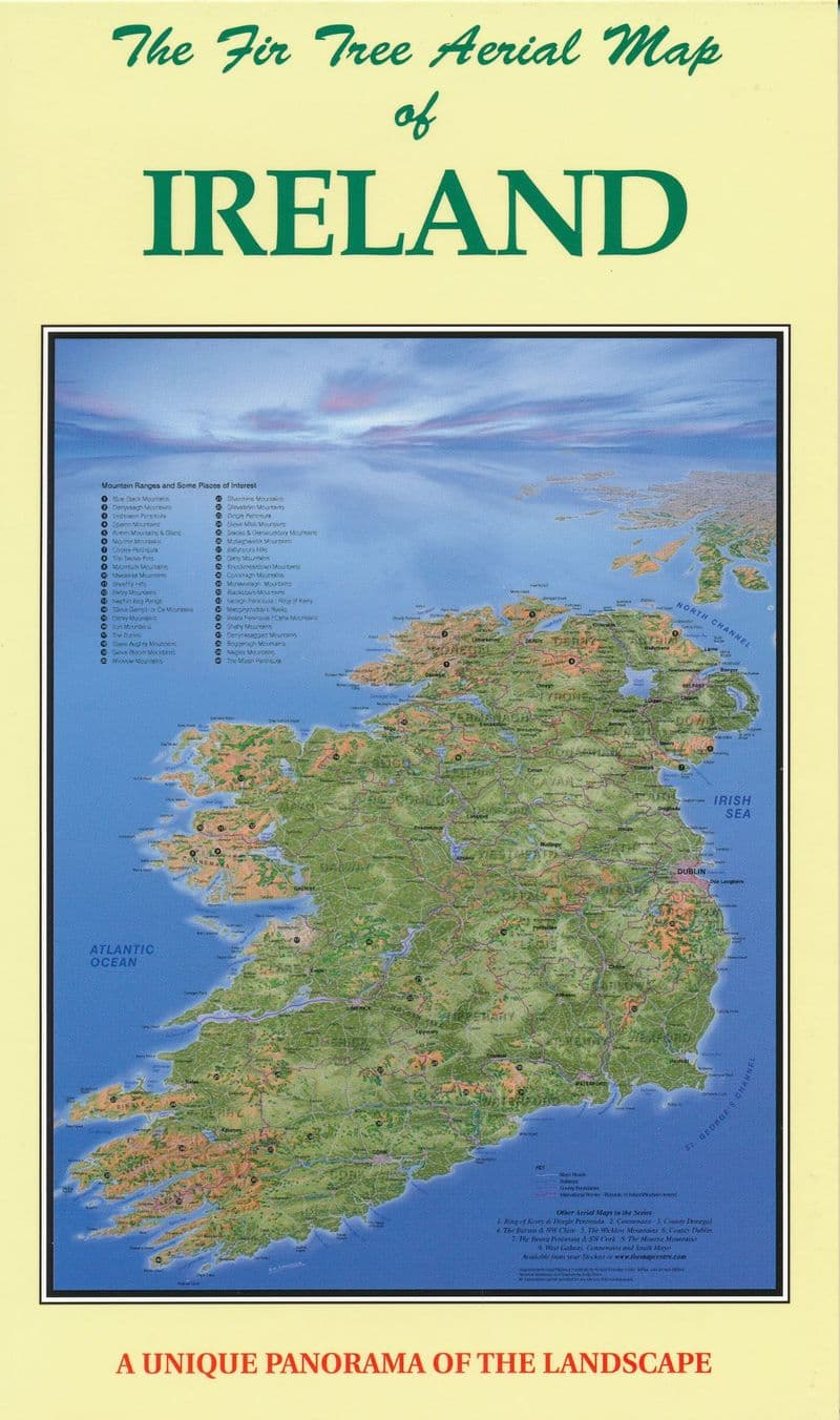 Aerial Map of Ireland - Folded