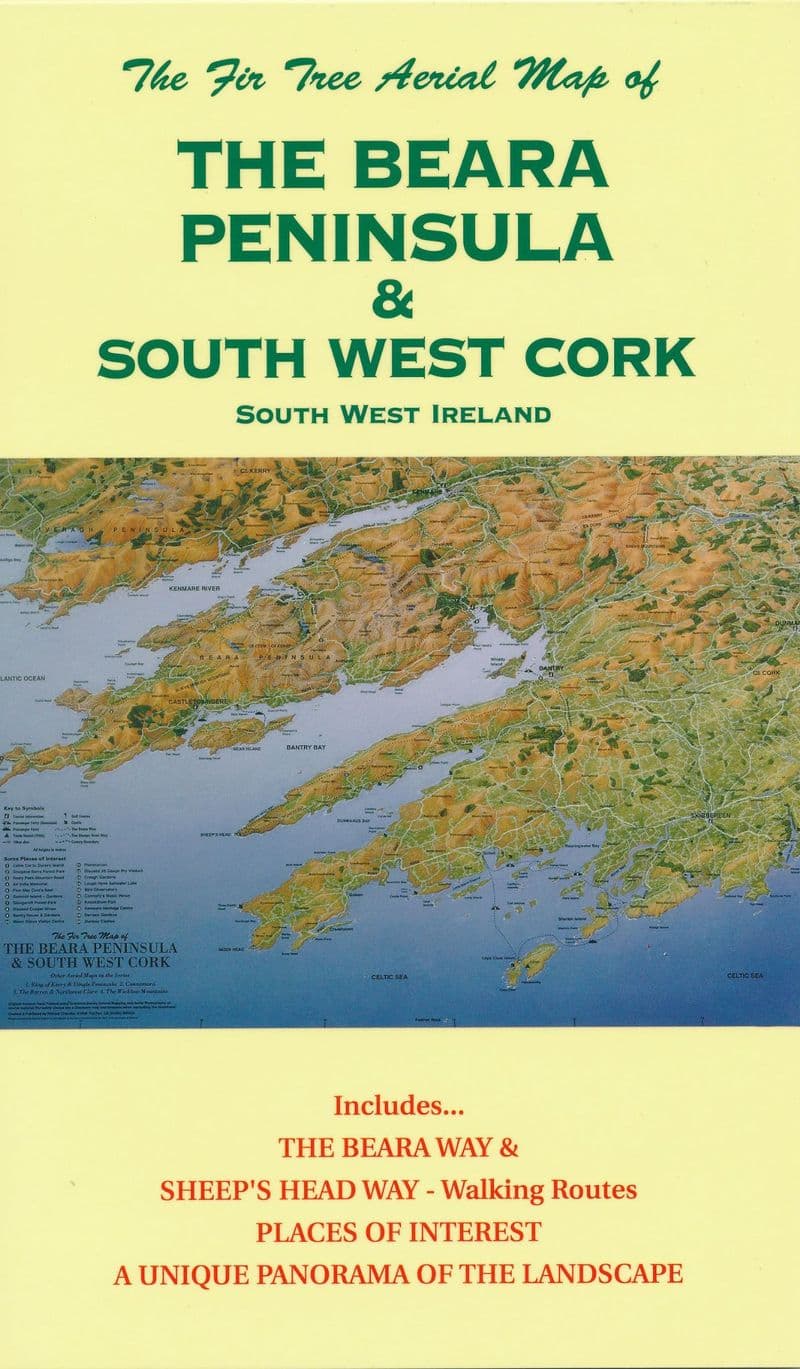Aerial Map of the Beara Peninsula & South West Cork - Folded