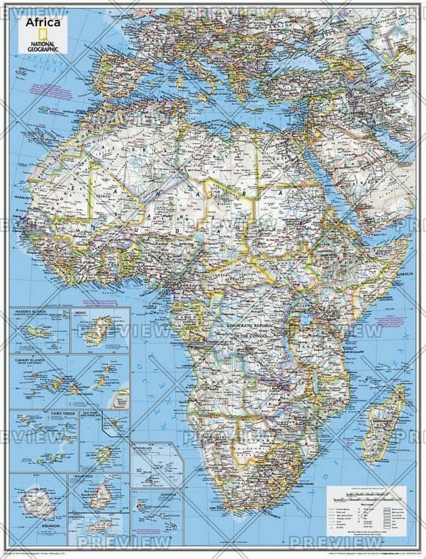 Africa Political - Atlas of the World, 10th Edition by National Geographic 2015