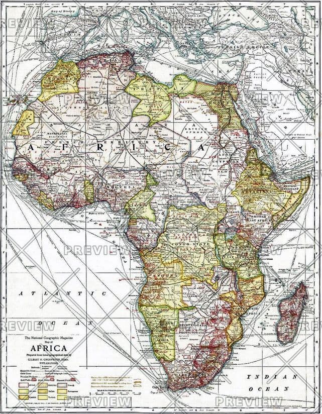 Africa - Published 1909 by National Geographic