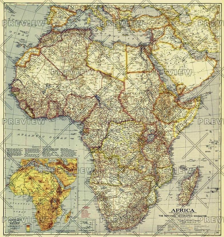 Africa - Published 1935 by National Geographic