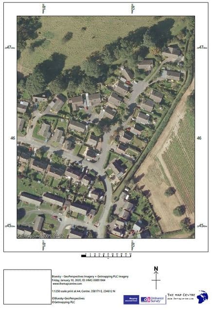 Air Photo by GetMapping Scale 1:1250 - PDF By Email