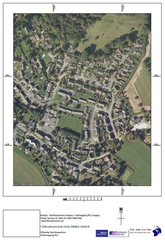 Air Photo by GetMapping Scale 1:2,500 - PDF By Email