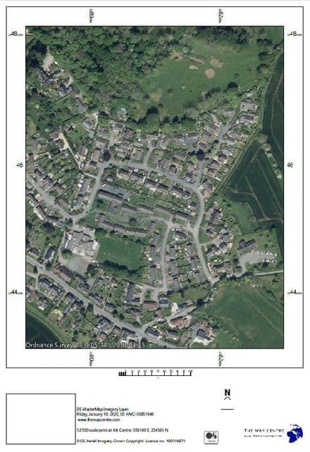 Air Photo by Ordnance Survey Scale 1:2500 - Print by POST