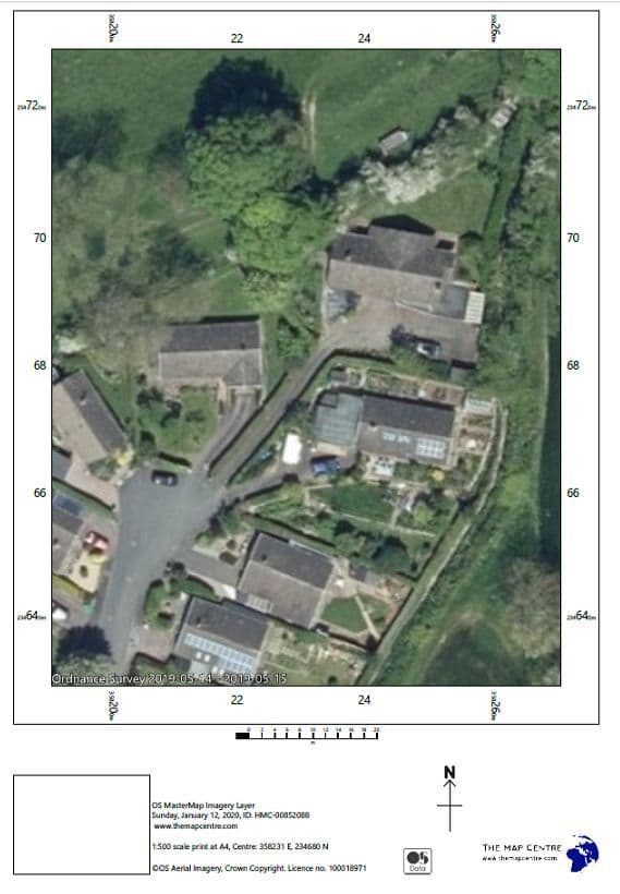 Air Photo by Ordnance Survey Scale 1:500 - Print By POST