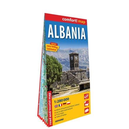 Albania Road & Tourist Map ** Unavailable** - Laminated Folded - Comfort