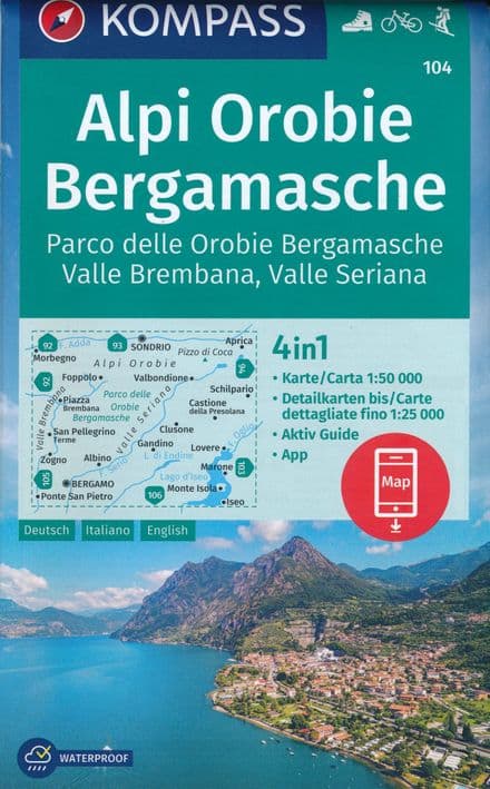 Alpi Orobie - Bergamasche - Valle Seriana - Kompass 104