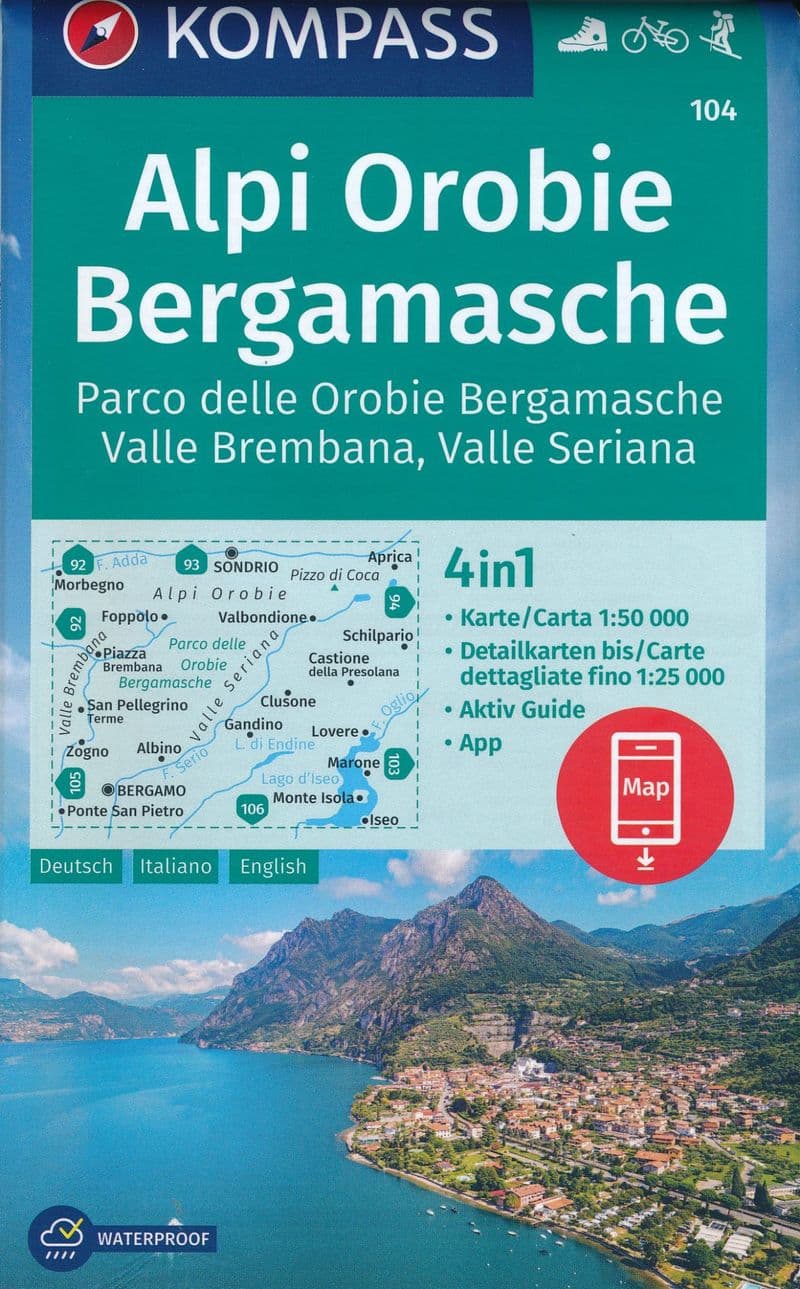 Alpi Orobie - Bergamasche - Valle Seriana - Kompass 104
