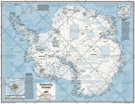 Antarctica Political - Atlas of the World, 10th Edition 2015 by National Geographic
