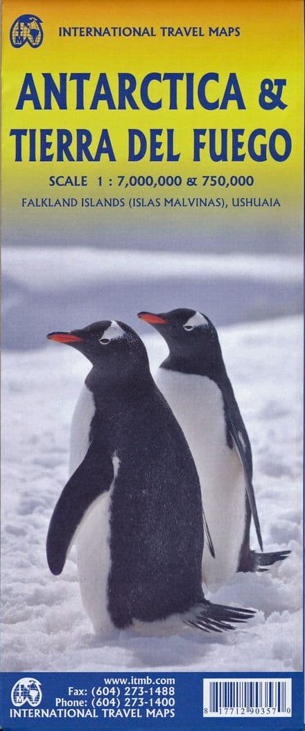 Antarctica & Tierra Del Fuego Travel Map - ITM