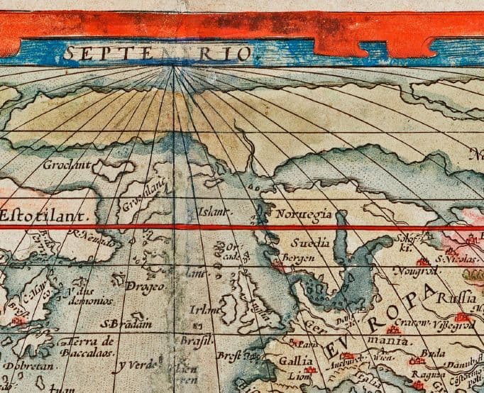 Antique World Map 1570 by Abraham Ortelius - Reproduction