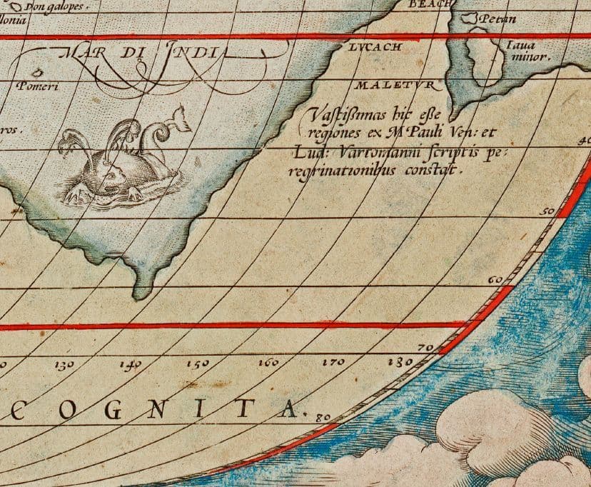 Antique World Map 1570 by Abraham Ortelius - Reproduction