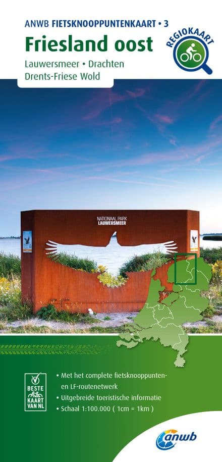 ANWB - 03 - Friesland East Bicycle Junction Map - 1:100,000