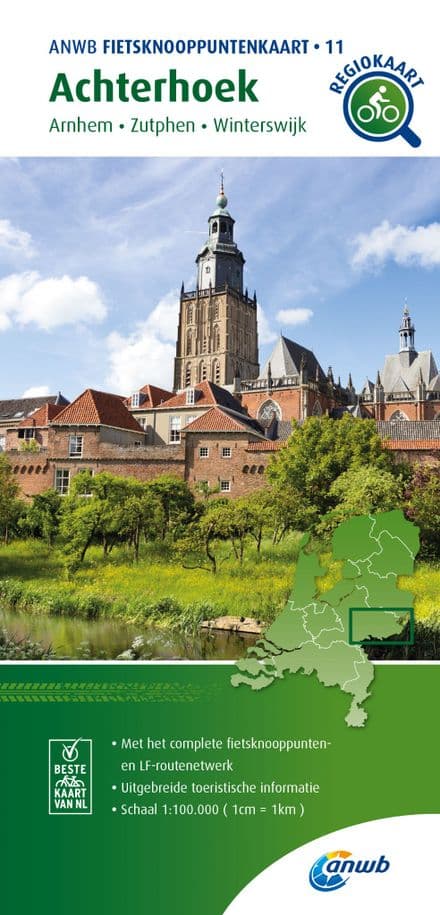 ANWB - 11 - Achterhoek Bicycle Junction Map - 1:100,000