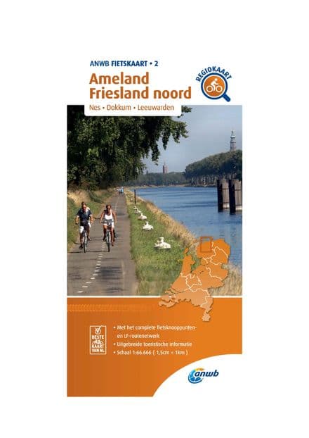 ANWB Cycling Map 02 Friesland en Omstreken 1:66,666
