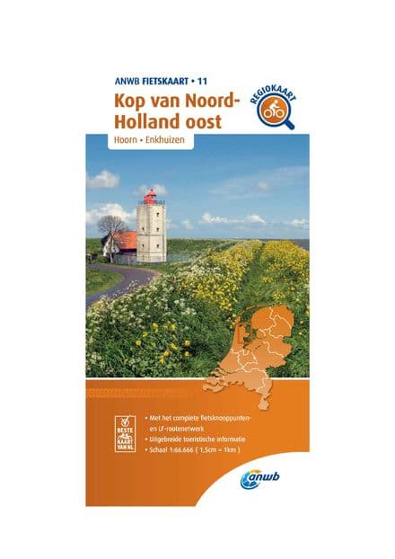 ANWB Cycling Map 11 Kop van Noord-Holland East 1:66,666