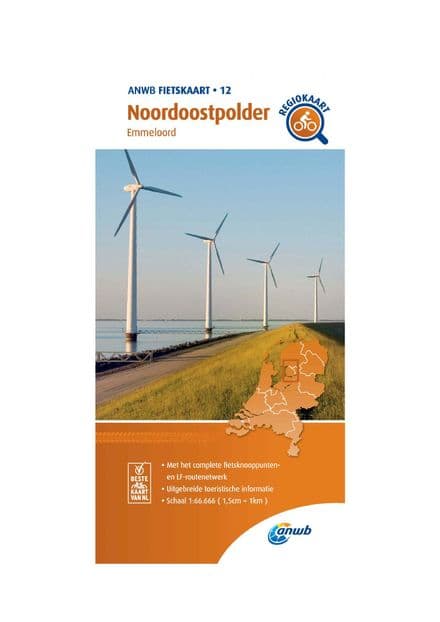 ANWB Cycling Map 12 Noordoostpolder 1:66,666