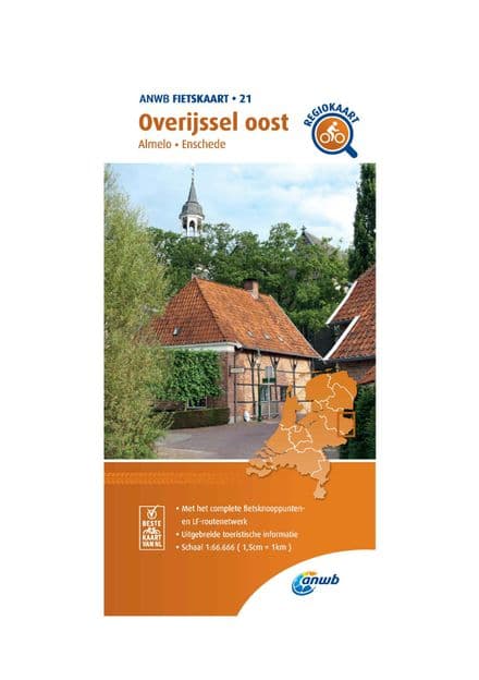 ANWB Cycling Map 21 Overijssel East 1:66,666