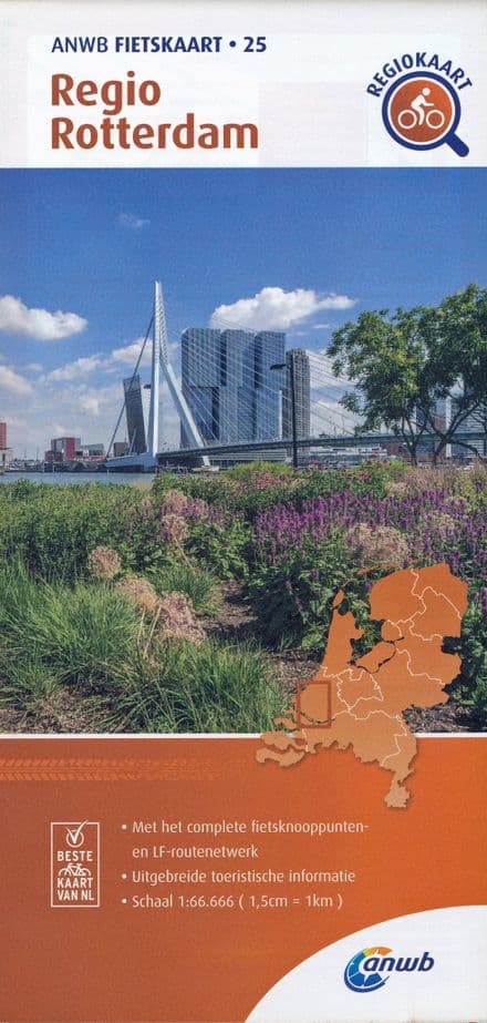 ANWB Cycling Map 25 Region Rotterdam 1:66,666