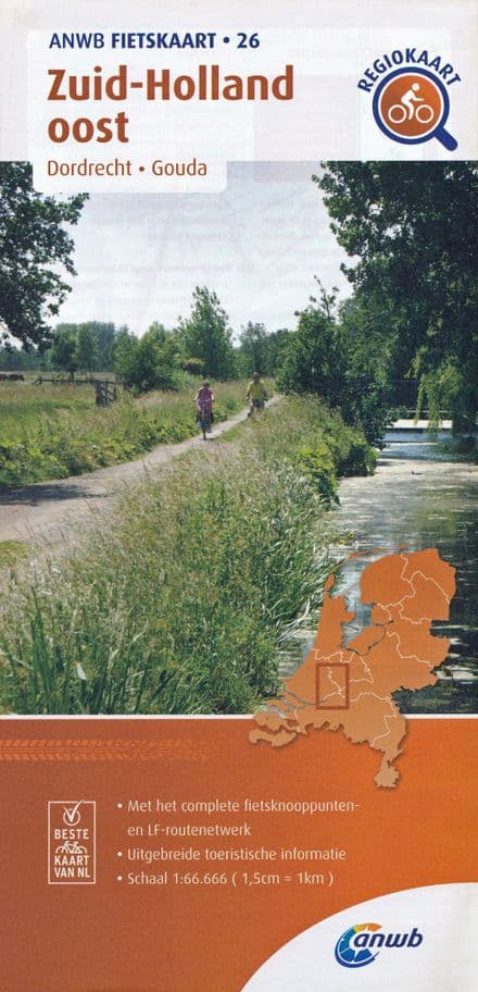 ANWB Cycling Map 26 Zuid-Holland East 1:66,666