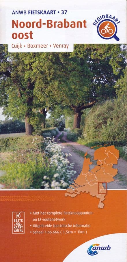 ANWB Cycling Map 37 Noord-Brabant East 1:66,666