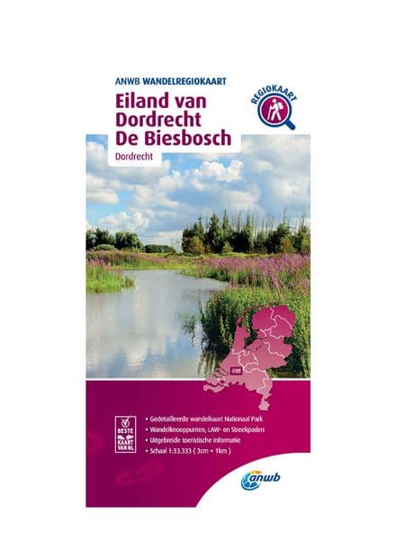 ANWB Walking Map - Eiland van Dordrecht, Biesbosch - 1:33,333 - 030