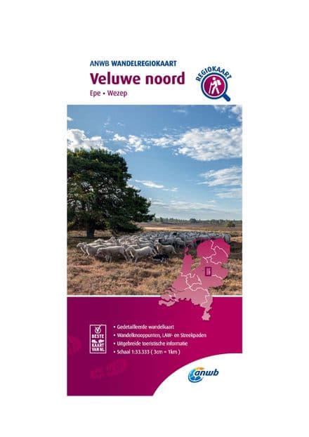 ANWB Walking Map - Veluwe North - 1:33,333 - 100