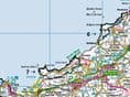 AONB Cornwall - Wall Map 2024 - Areas of Outstanding Natural Beauty - 100 x 96cm