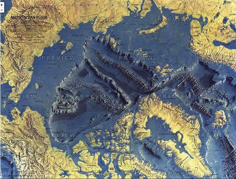 Arctic Ocean Floor - by National Geographic 1971