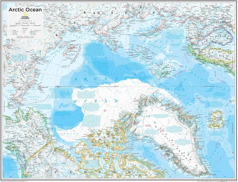 Arctic Political - Atlas of the World, 10th Edition 2015 by National Geographic