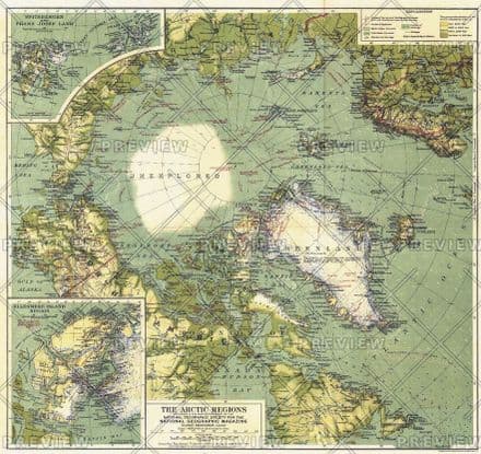 Arctic Regions - Published 1925 by National Geographic
