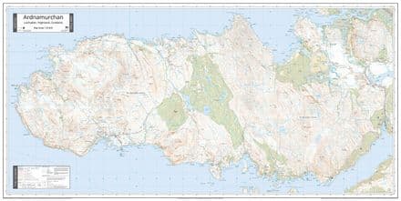 Ardnamurchan - Ordnance Survey 1:25,000 - Wall Map - The Map Centre Press
