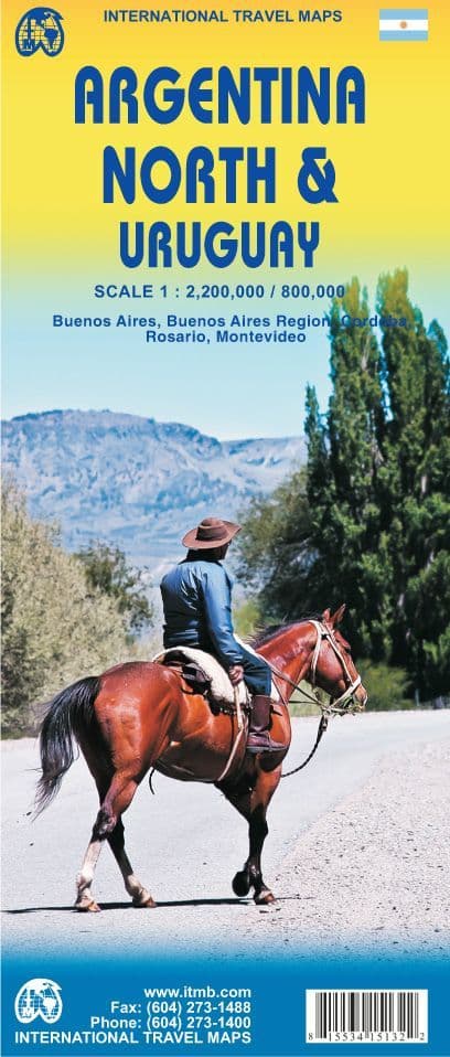 Argentina North & Uruguay Travel Map - ITM
