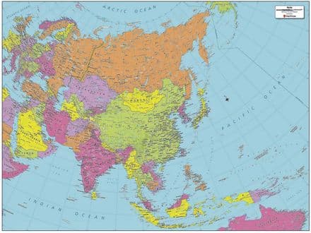 Asia - Wall Map - Compact - Map Sherpa