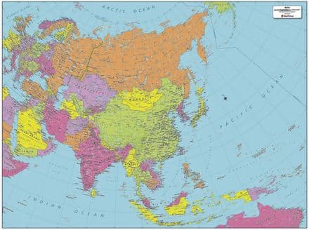 Asia - Wall Map - Large - Map Sherpa
