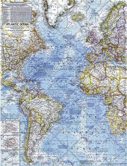 Atlantic Ocean - Published 1968 by National Geographic