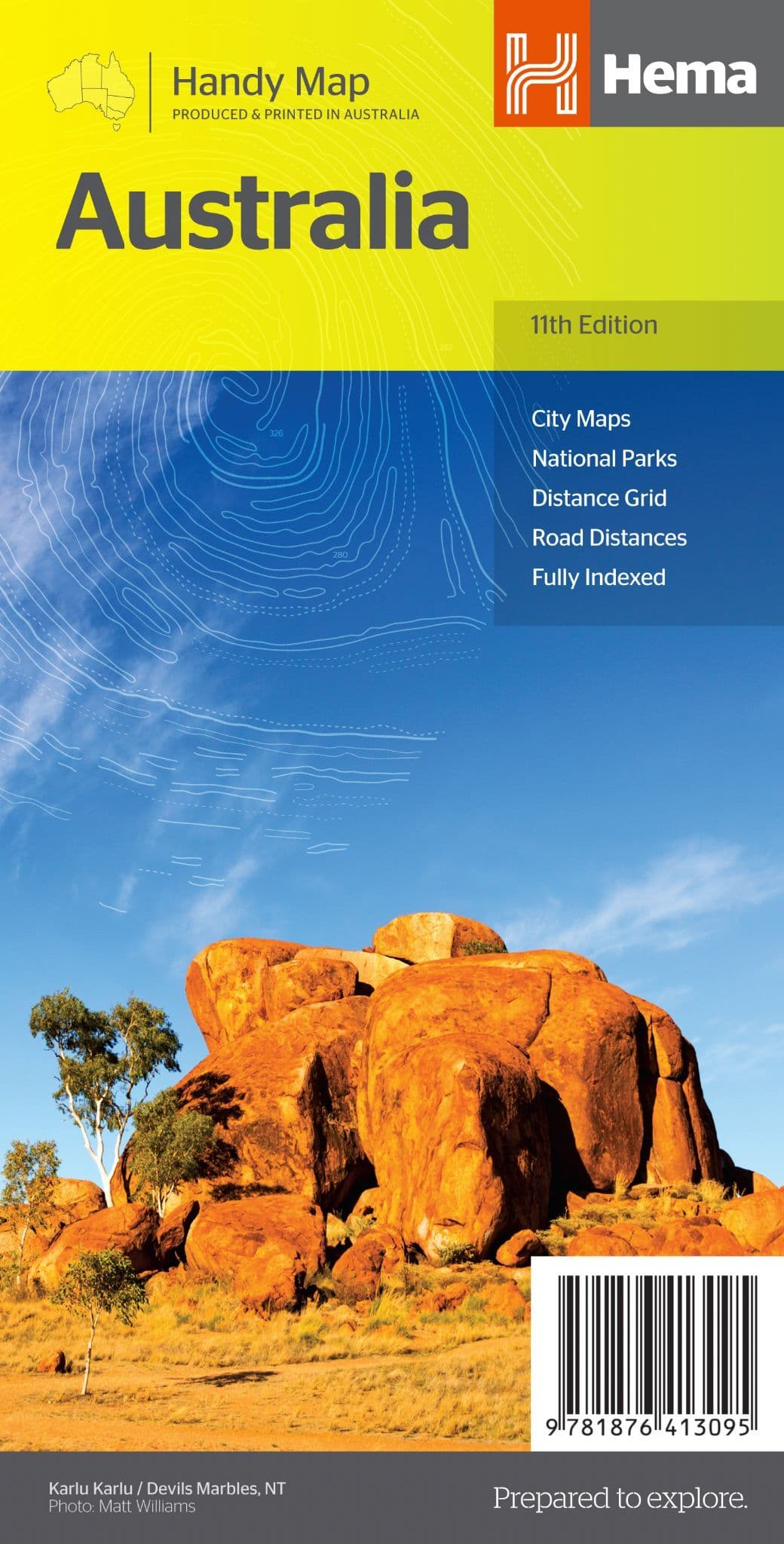 Australia Handy Road Map - Hema