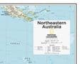 Australia North Eastern Political Wall Map - 2015 - National Geographic