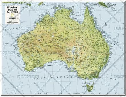 Australia Physical - Atlas of the World, 10th Edition 2015 by National Geographic