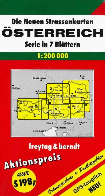 Austria - 7 Map Pack - Freytag & Berndt - 1:200,000 (FB.OSET-SC)
