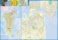 Bahrain  & Qatar Travel Map with Manama & Doha