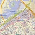 Bahrain  & Qatar Travel Map with Manama & Doha
