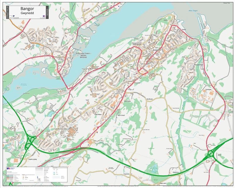 Bangor Street Map - 2024