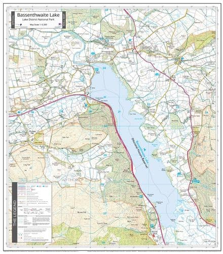 Bassenthwaite Lake - Wall Map - 1:12,500 - The Map Centre Press