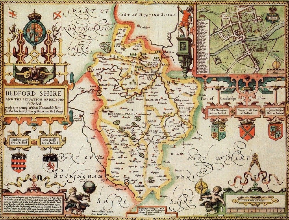 Silsoe Map Bedfordshire Historical Map 1000 Piece Jigsaw Puzzle 1610 BEDF1