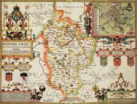 Bedfordshire Historical Map 1000 Piece Jigsaw Puzzle (1610) (BEDF1)