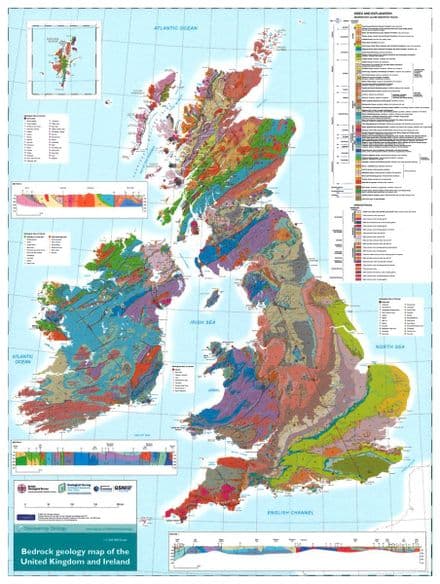 Bedrock Geology UK & Ireland 1,000 Piece Jigsaw & Map