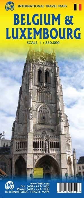 Belgium & Luxembourg Travel Map - 1:125,000
